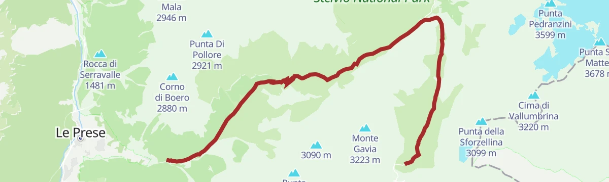 Route map: Gavia Pass from Val di Rezzalo